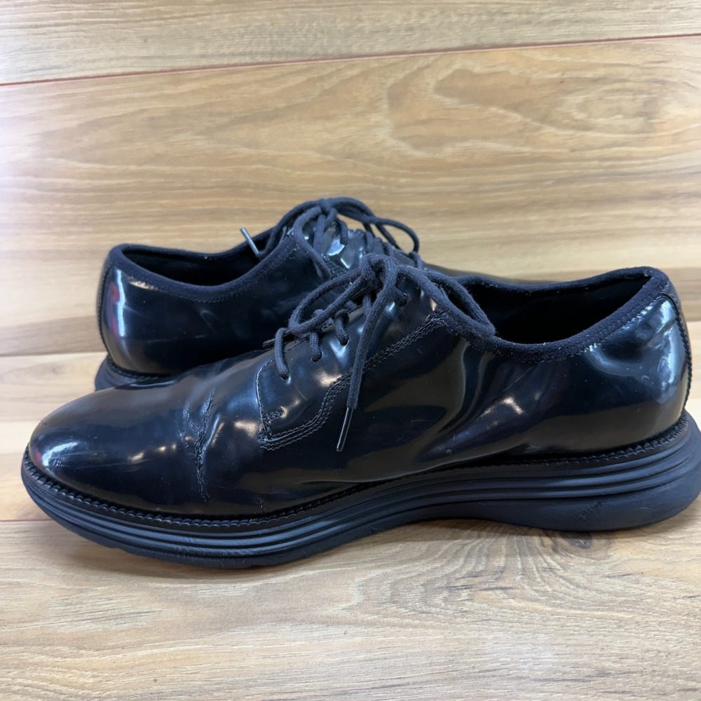 Cole Haan Original Grand Postman Oxford Mens 12 M Black Patent Leather Business - Picture 6 of 11